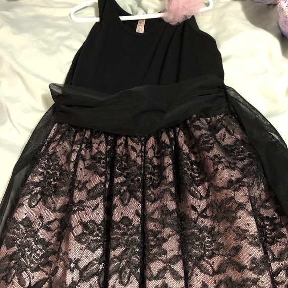 Girls black lace with light pink lining! - Picture 3 of 3